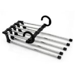 Armario plegable telescópico multifuncional 5 en 1, estante mágico para pantalones, 5 in 1 Telescopic Rack