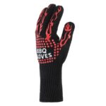 Guantes resistentes al calor y a altas temperaturas, resistentes al fuego, para cocinar, hornear, barbacoa y parrilla, Red BBQ
