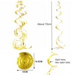 Adornos en espiral de PVC de 70cm, 5 uds., adornos navideños para jardín de infantes, aula, fiesta de cumpleaños, diseño de escena, adornos colgantes de lentejuelas - Imagen 3