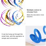 Adornos en espiral de PVC de 70cm, 5 uds., adornos navideños para jardín de infantes, aula, fiesta de cumpleaños, diseño de escena, adornos colgantes de lentejuelas - Imagen 4