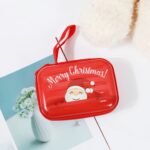 Monedero de dibujos animados navideños, caja de almacenamiento cuadrada creativa, estuche para llaves, Type 2