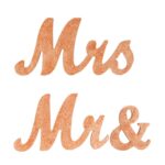 Decoración de boda con letrero de madera de Sr. y Sra. - Imagen 2