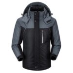 Hombres Invierno Grueso Lana Impermeable Outwear Chaquetas Abrigos, XXL - Imagen 2