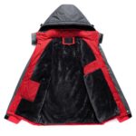 Hombres Invierno Grueso Lana Impermeable Outwear Chaquetas Abrigos, XXXXXL - Imagen 3