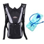 Mochila de ciclismo para montañismo y deportes al aire libre con bolsa de agua de 2 litros, Black with Water Bag