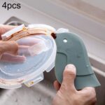 Raspador suave con forma de pingüino de 4 piezas, utensilio para hornear en la cocina