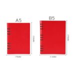 Bloc de notas de negocios, cuaderno interior reemplazable de hojas sueltas, libro diario engrosado, A5 Red - Imagen 3