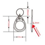10 Uds IC Tarjeta de Control de acceso Control de entrada M1 Compatible Fudan Rfid 13,56 Mhz llavero etiqueta llavero - Imagen 3
