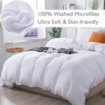 Juegos de cama de princesa con funda de almohada decorativa de tela de microfibra lavada con bola, Queen（Two Pillowcase and One Quilt） - Imagen 3