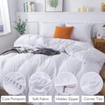 Juegos de cama de princesa con funda de almohada decorativa de tela de microfibra lavada con bola, Queen（Two Pillowcase and One Quilt） - Imagen 4