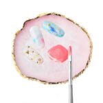 Paletas de uñas Piezas de ágata de resina Paleta de pintura de uñas Bandeja de almacenamiento de decoración