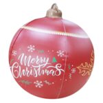 MT709 Yarda Adornos navideños Bolas inflables de PVC, Ordinary Type Without Lamp (Red)