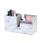 Caja de almacenamiento de portalápices multifunción de oficina creativa Retro de mármol, Marble 1822