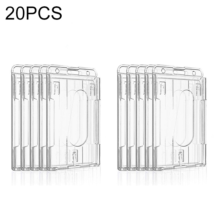 TBD04186549.jpg 20 PCS Tarjeta de insignia de identificación de plástico dura Titular de la tarjeta de doble cara moldeada con moldeado integrado - Imagen 1