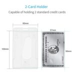 20 PCS Tarjeta de insignia de identificación de plástico dura Titular de la tarjeta de doble cara moldeada con moldeado integrado - Imagen 2
