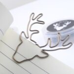 8 PCS / Set Clip de papel en forma de clip de cabeza de ciervo Clip de papel con forma creativa Marcapáginas - Imagen 4