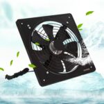 Extractor de aire de 220V, Extractor de aire de alta velocidad, ventilador de ventana para cocina, ventilador de pared Industrial Axial, 10 inch