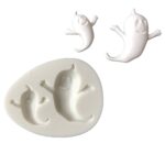 5 piezas de la serie de Halloween fantasma molde de silicona Fondant DIY molde de arcilla suave