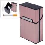 Caja de aluminio para cigarrillos y cigarros, soporte para tabaco, caja de bolsillo, contenedor de almacenamiento, juego para fumar