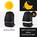 Mochila reflectante impermeable a prueba de polvo, cubierta para la lluvia, bolso de hombro ultraligero portátil, funda protectora, M - Imagen 5
