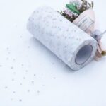 Rollo de tul de 25 yardas, 13cm, manualidades láser de Organza, decoración de boda, suministros de fiesta de cumpleaños de tul - Imagen 2