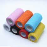 Rollo de tul de 25 yardas, 13cm, manualidades láser de Organza, decoración de boda, suministros de fiesta de cumpleaños de tul - Imagen 3