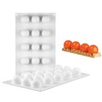 3 uds postre francés 15 incluso molde esférico para pastel Mousse silicona creativo molde para hornear DIY, 15 Even Spherical Cake Mold
