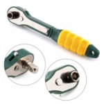 Mini llave de trinquete rápida verde amarillo