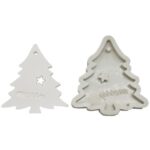 DIY hornear serie navideña modelado fondant molde de silicona, Christmas Tree