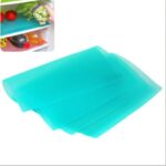 4 PCS / Set Estera antiincrustante antibacteriana lavable impermeable respetuosa con el medio ambiente para refrigerador, Transparent Blue