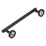 Toallero 3 en 1 de acero inoxidable mate 304, toallero de papel, gancho, accesorios de baño, juego de ducha de baño, Black - Imagen 2