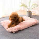 Almohadilla de felpa para perros y gatos, cuadrada, Universal, cálida, para otoño e invierno, S