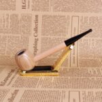 Pipas creativas de madera maciza Pipa de tabaco portátil Filtro de humo Pipa para fumar Boquilla Porta cigarrillos