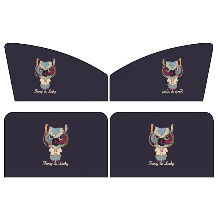 TBD0421131501E.jpg 4 PCS / Set Coche Ventana Imán Parasol Cortina Aislamiento Térmico Bloqueador Solar, 4 PCS / Set (Catman) - Imagen 1