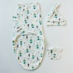 Primavera Verano Algodón Bebé Infantil Bolsas Toallas Sacos de dormir Conjunto de gorro de tela de punto, L (60x75 CM) - Imagen 2