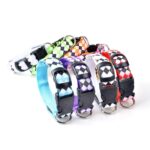 La luz del resplandor LED recargable del modelo de la tela escocesa lleva el collar de perro casero para los perros pequeños medianos, L - Imagen 2