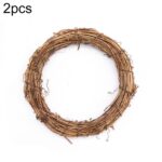 2 uds árbol vid corona de Navidad DIY decoración de jardín de ratán decoración de ventana de ratán, 15CM