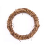 2 uds árbol vid corona de Navidad DIY decoración de jardín de ratán decoración de ventana de ratán, 15CM - Imagen 2