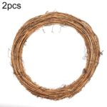 2 uds árbol vid corona de Navidad DIY decoración de jardín de ratán decoración de ventana de ratán, 25CM