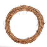 2 uds árbol vid corona de Navidad DIY decoración de jardín de ratán decoración de ventana de ratán, 25CM - Imagen 2