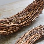 2 uds árbol vid corona de Navidad DIY decoración de jardín de ratán decoración de ventana de ratán, 25CM - Imagen 3