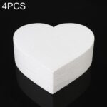 4 Uds. De espuma para prótesis en forma de corazón, molde para hornear, Fondant, pastel, flor de seda, práctica, 5cm 6 Inches