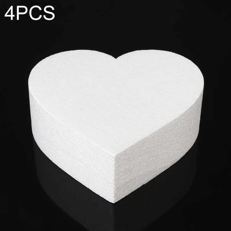 TBD0422068904.jpg 4 Uds. De espuma para prótesis en forma de corazón, molde para hornear, Fondant, pastel, flor de seda, práctica, 5cm 6 Inches - Imagen 1