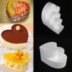 4 Uds. De espuma para prótesis en forma de corazón, molde para hornear, Fondant, pastel, flor de seda, práctica, 7cm 6 Inches - Imagen 5