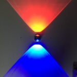 Luz LED arriba y abajo Luz de pared Luces de aluminio de cristal de doble cara Salida superior, 6W (Mixed Color Light)