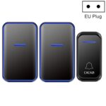 CACAZI A68-2 Timbre electrónico con Control remoto inalámbrico de uno a dos, timbre inalámbrico Digital inteligente para el hogar, EU Plug
