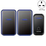 CACAZI A68-2 Timbre electrónico con Control remoto inalámbrico de uno a dos, timbre inalámbrico Digital inteligente para el hogar, UK Plug