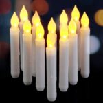 12 unids/caja de velas electrónicas LED, vela de Navidad de barra larga sin llama, especificaciones: luz blanca cálida intermitente - Imagen 2