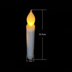 12 unids/caja de velas electrónicas LED, vela de Navidad de barra larga sin llama, especificaciones: luz blanca cálida intermitente - Imagen 5