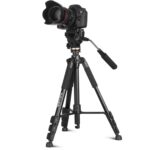 QingZhuangShiDai Q111S Trípode de fotografía para cámara de teléfono móvil de aleación de aluminio, Q111S(Black)